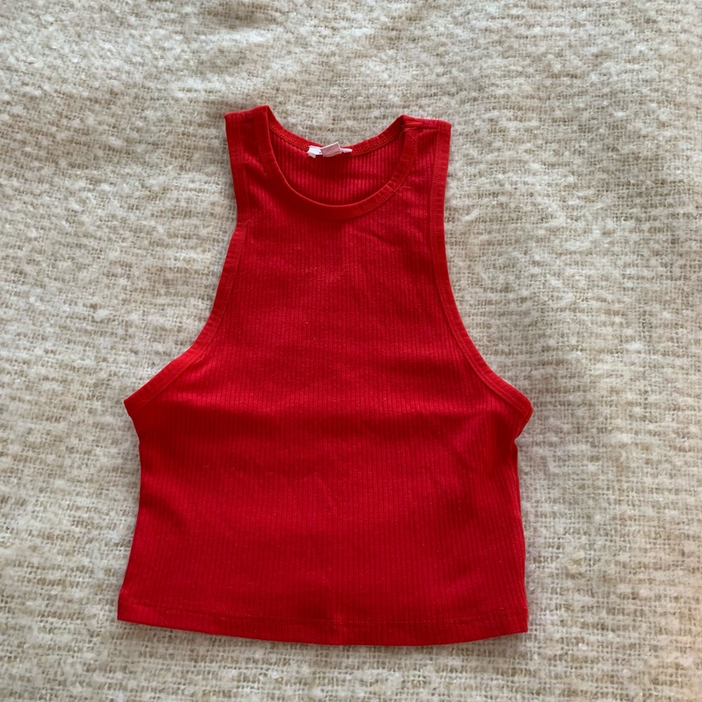 Garage red crop top